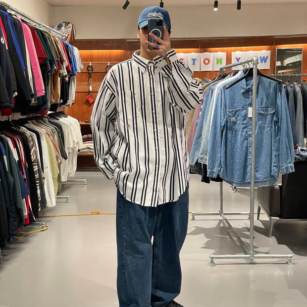 타미힐피거 스트라이프 셔츠