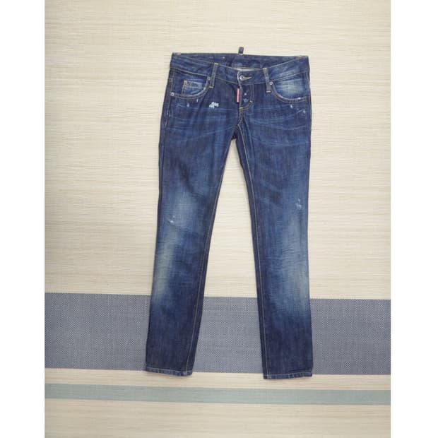 (38사이즈) 디스퀘어드2 여성 슬림 워싱 데님 팬츠