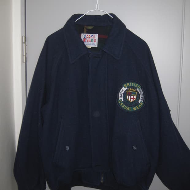 모직 블루종 프레피 빈티지 점퍼