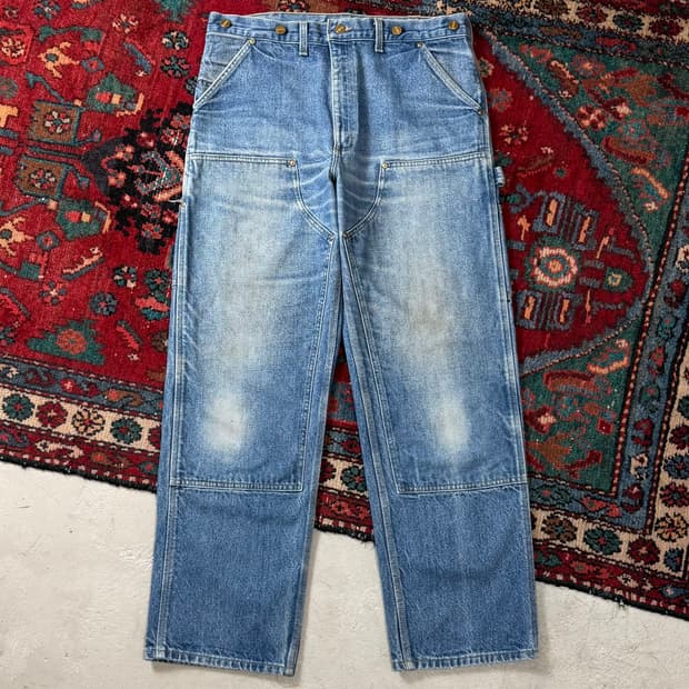 90's OG USA Made 칼하트 데님 더블니 칼하트 워크팬츠 썩블니