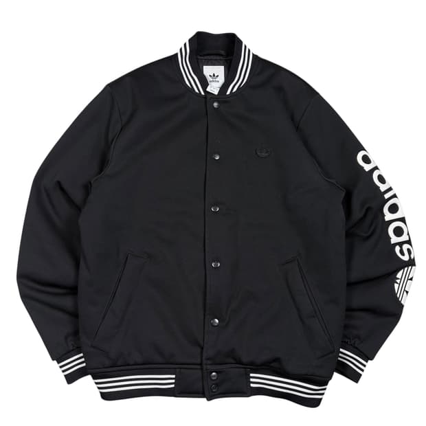 아디다스 블랙컬러 바시티 봄버 자켓
