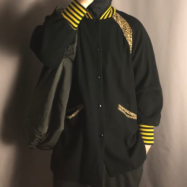 니들스 레오파드 바시티 자켓