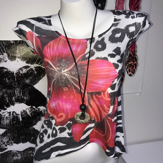 leopard y2k t-shirt