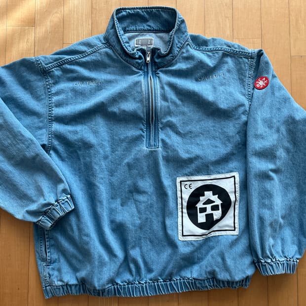 카브엠트 블리치드 데님 하프 집 자켓 사이즈 L