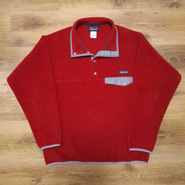 빈티지 파타고니아 신칠라 스냅티 레드 실버 m