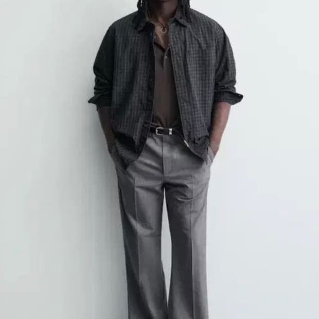ZARA 릴렉스핏 셔츠 긴팔 체크 셔츠
