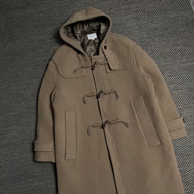 커스텀 어클락 아메카지 박시핏 더플 모직 롱 코트y 5154
