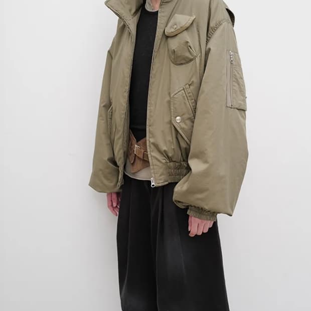 OPENYY COTTON CARGO BOMBER ( KHAKI)