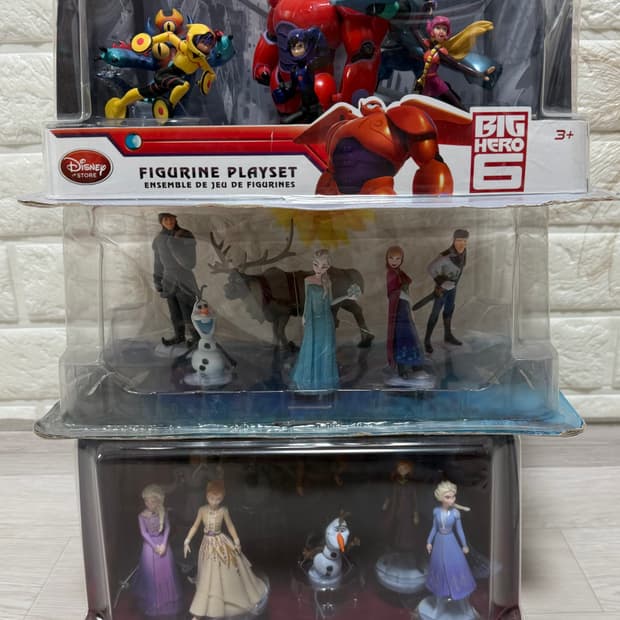 디즈니 빅히어로6 겨울왕국1,2 피규어 세트 일괄 팝니다