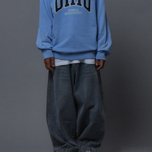 트래블 밀 데님 벌룬 팬츠 M