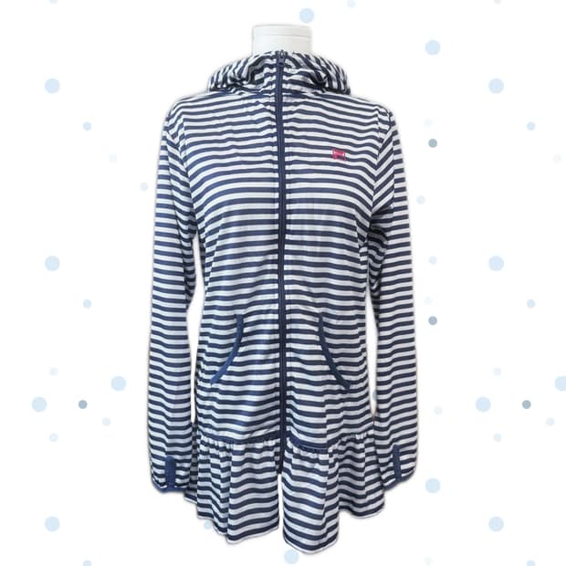 Fila 휠라 모리걸 하구미 스즈코 스트라이프 후드집업 ≽^•⩊•^≼