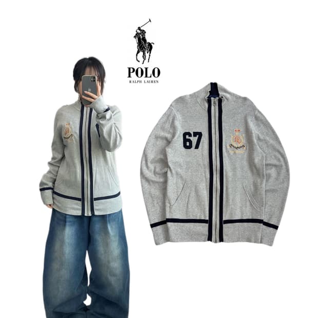 폴로 제팬 니트집업
