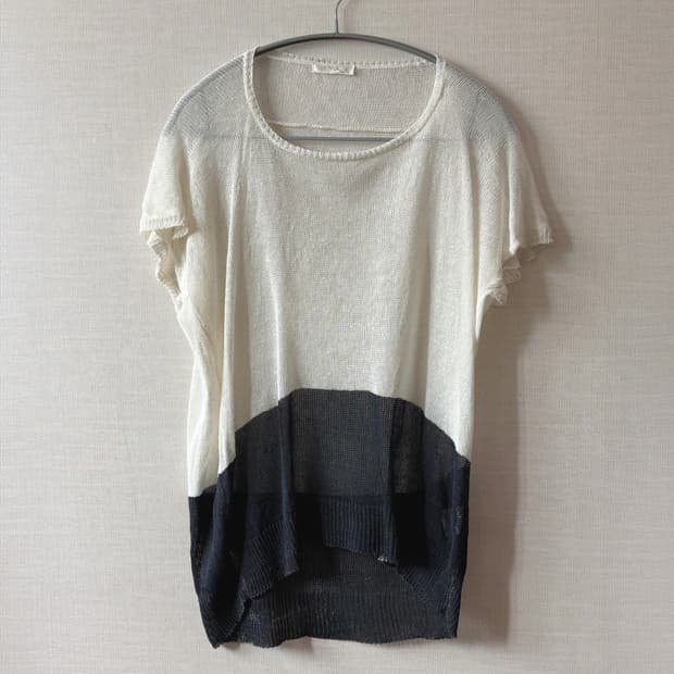 Vintage Color Block Knit Top