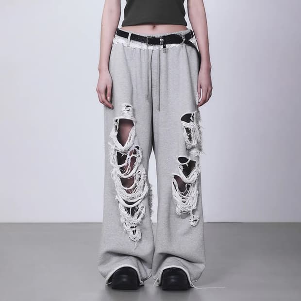 트리밍버드 Scratch Damage Wide Sweat Pants