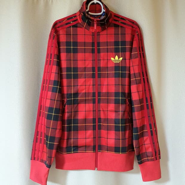 (새상품) 아디다스 파이어버드 타탄 체크 트랙탑 져지 95