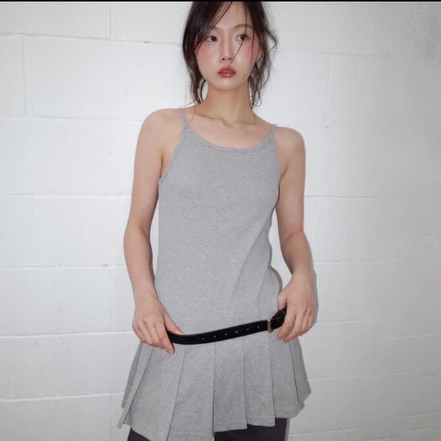 온스카 PLEATS MINI ONE-PIECE (GREY)