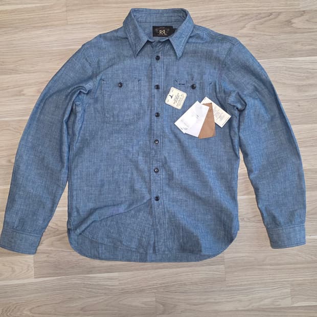 RRL 인디고 샴브레이 워크셔츠 S 사이즈