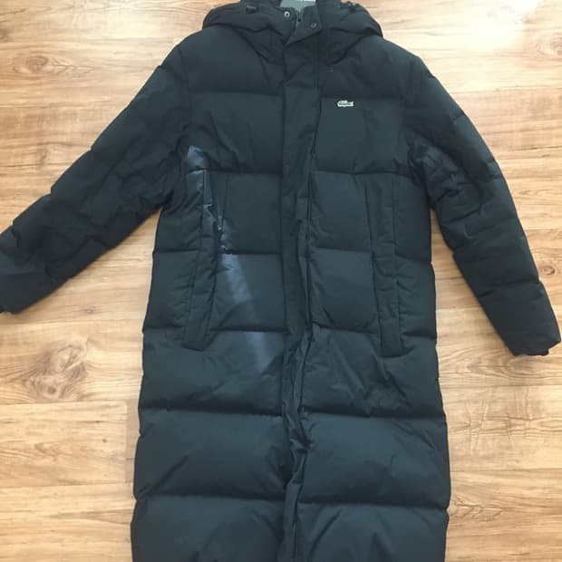 라코스테 롱패딩 블랙