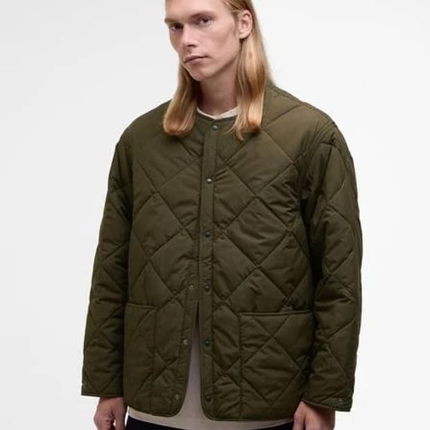 캡틴선샤인 바버 퀼티드 라이너 카키 40사이즈 경량패딩 liner