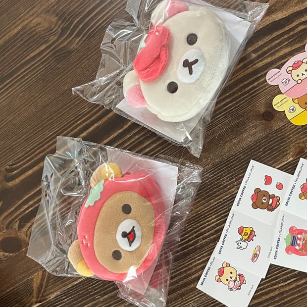 이디야 리락쿠마 코리락쿠마 얼굴 파우치 세트 + 스티커세트