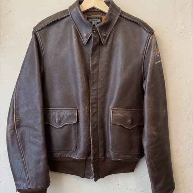 구 리얼 맥코이 A-2 레더 자켓 38(실측40)