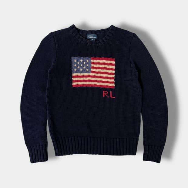 폴로 랄프로렌 해비 코튼 성조기 니트