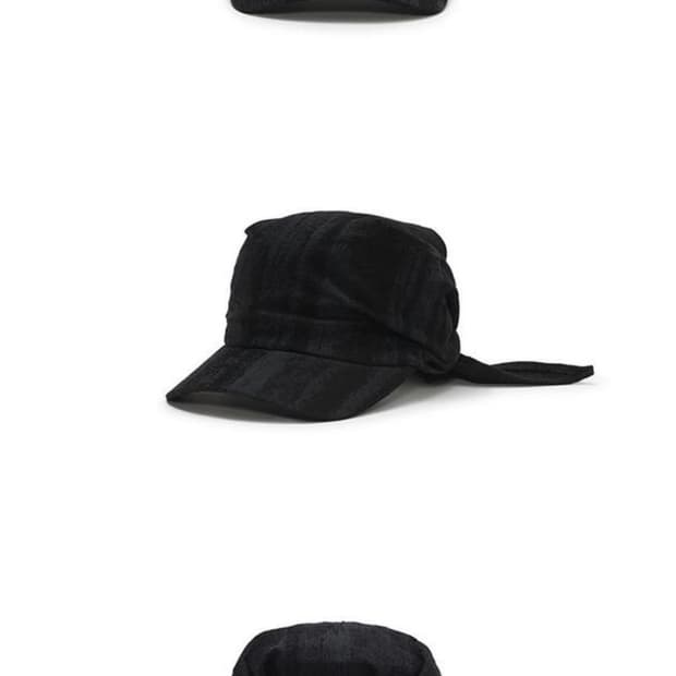 SCARF CAP_JACQUARD BLACK
