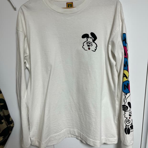 휴먼메이드 베르디 하라주쿠 롱슬리브 화이트 L