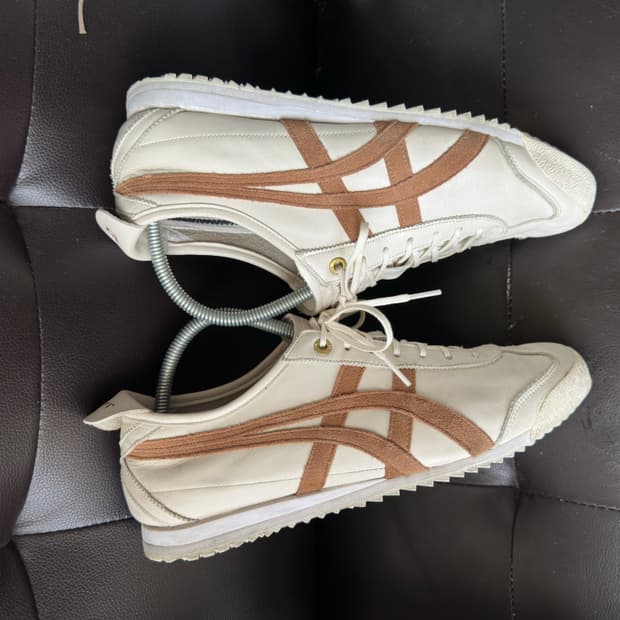 [26.5-270]오니츠카타이거 멕시코66 흰갈 스니커즈