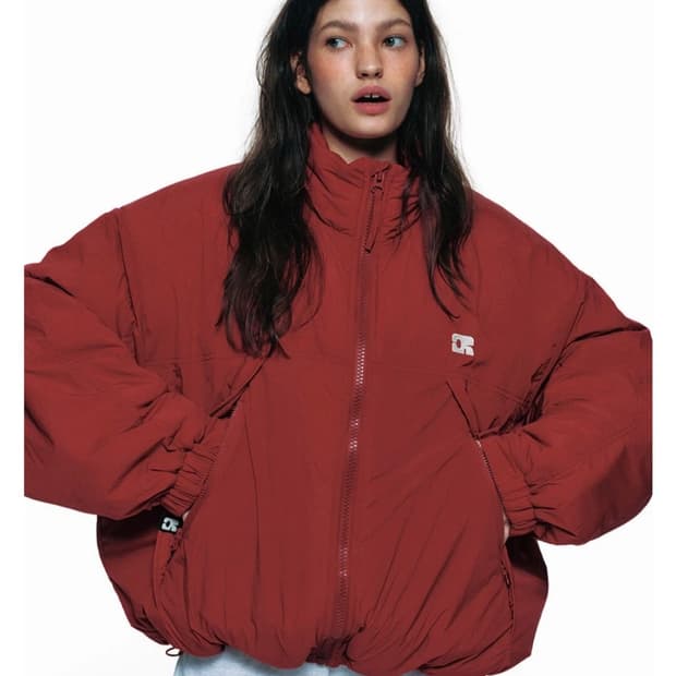 센토르 오버사이즈 패딩 점퍼 레드