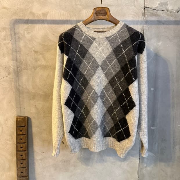 리젠트 스트릿 아가일 니트 슬림100