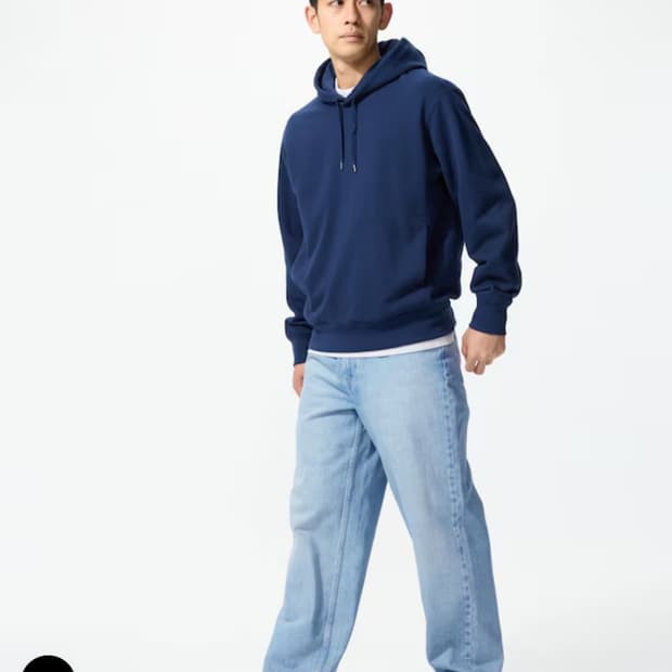 유니클로 와이드 스트레이트 데님 진 팬츠 바지 