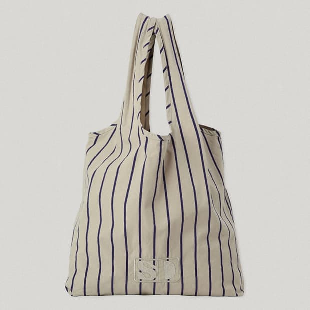 스무드무드 mug striped bag beige