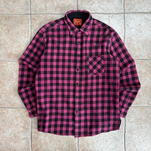 [XL] Flannel purple pattern shirt