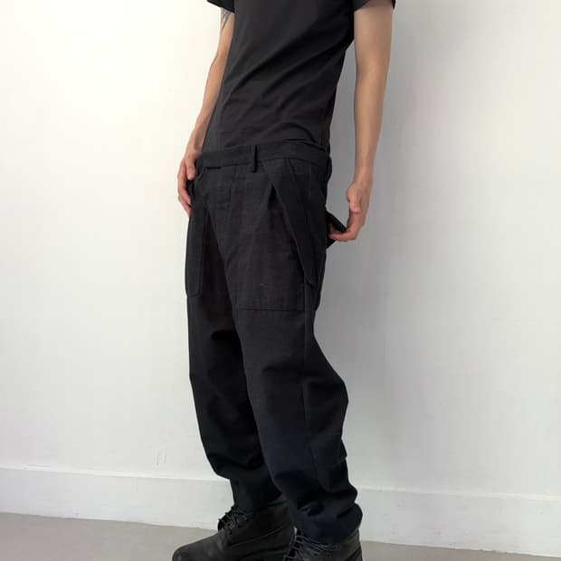 릭오웬스 17FW 글리터 오버 사루엘 팬츠 블랙