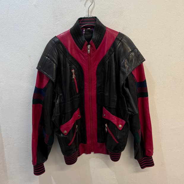 rober pink point leather jacket﻿