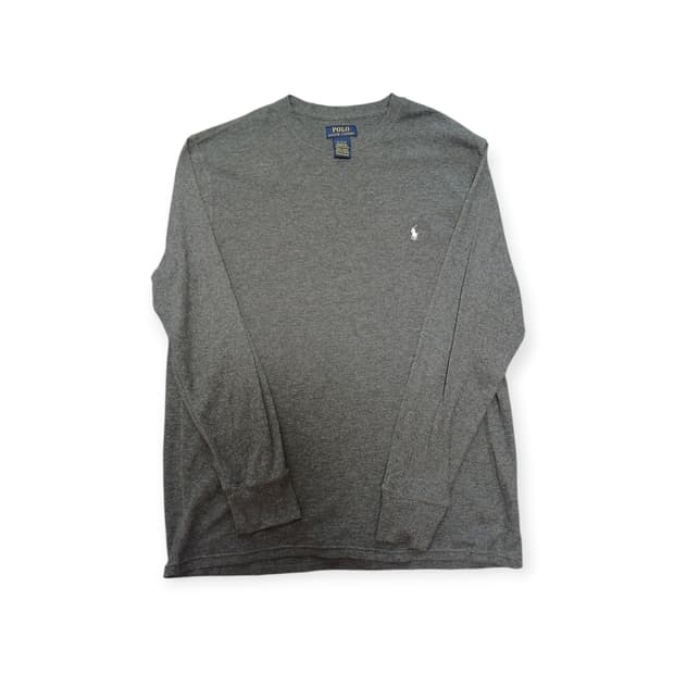 폴로 그레이 와플 롱슬리브 