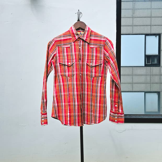 히스테릭글래머 웨스턴 체크 셔츠