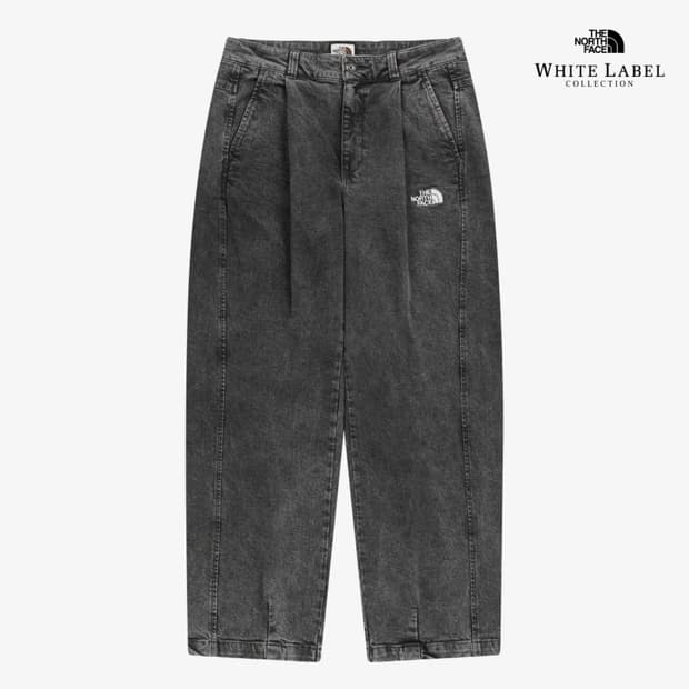 (새상품/택o) 노스페이스 화이트라벨 오버핏 데님팬츠 그레이 72