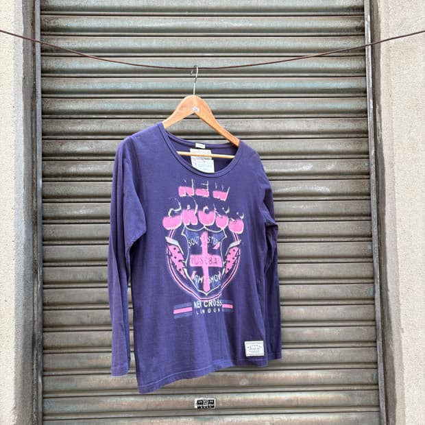 Y2k빈티지 퍼플 롱슬리브