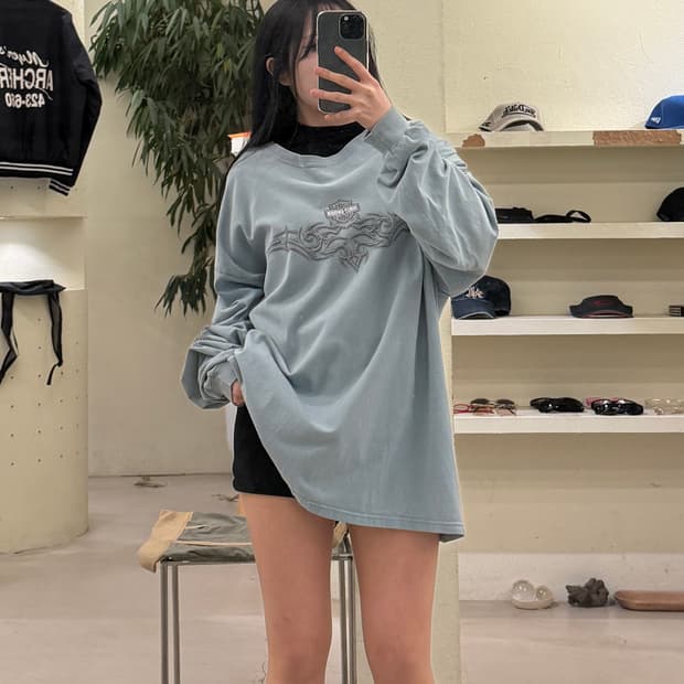 할리 데이비슨 캘리포니아 플레임 기어 롱슬리브 U268