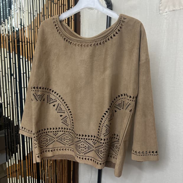 otto collection suede punching top