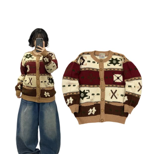 JPN 제팬 패턴 니트