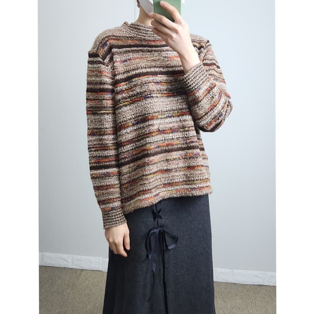 스트라이프 니트