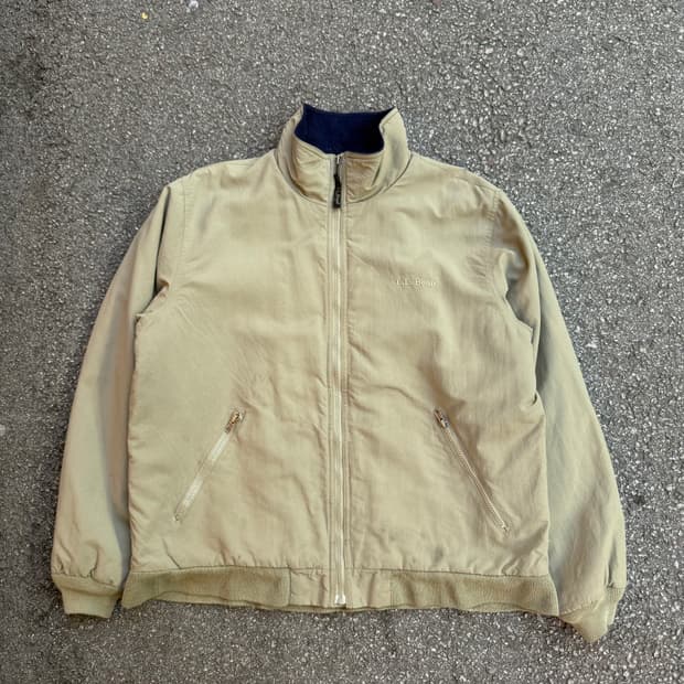 LLBean 안감 플리스 집업 베이지