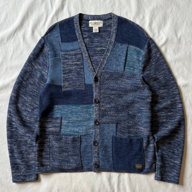 [XL/105] DENIM&SUPPLY 랄프로렌 인디고 패치워크 가디건