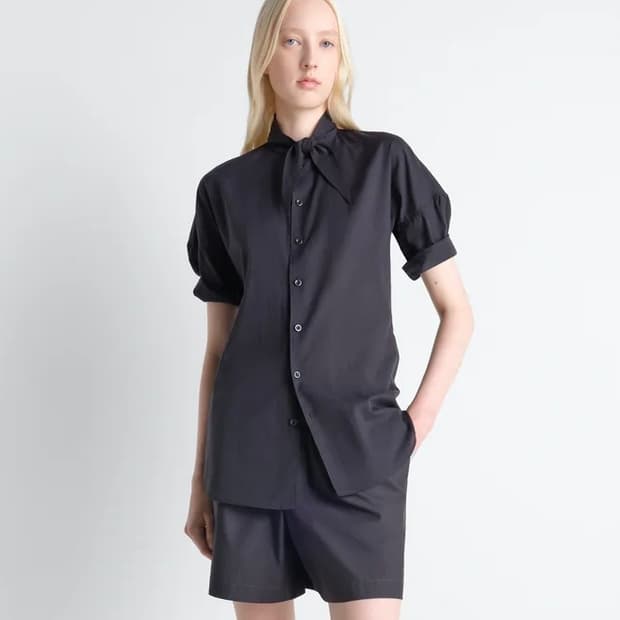 [34,36]르메르 26ss FOULARD 스카프 셔츠/스퀴드 잉크