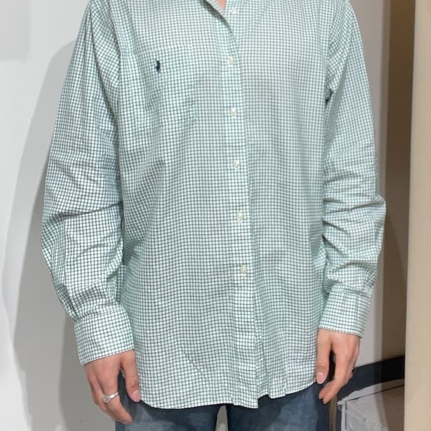 폴로랄프로렌 그린체크 옥스포드셔츠