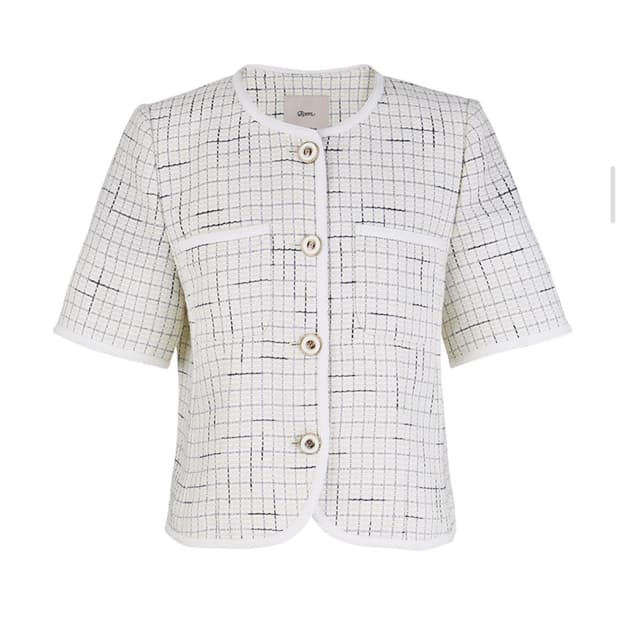 로엠 트위드 반팔 자켓