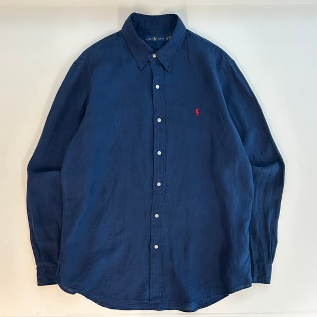 Polo 폴로 랄프로렌 신형 린넨 셔츠 네이비 XL